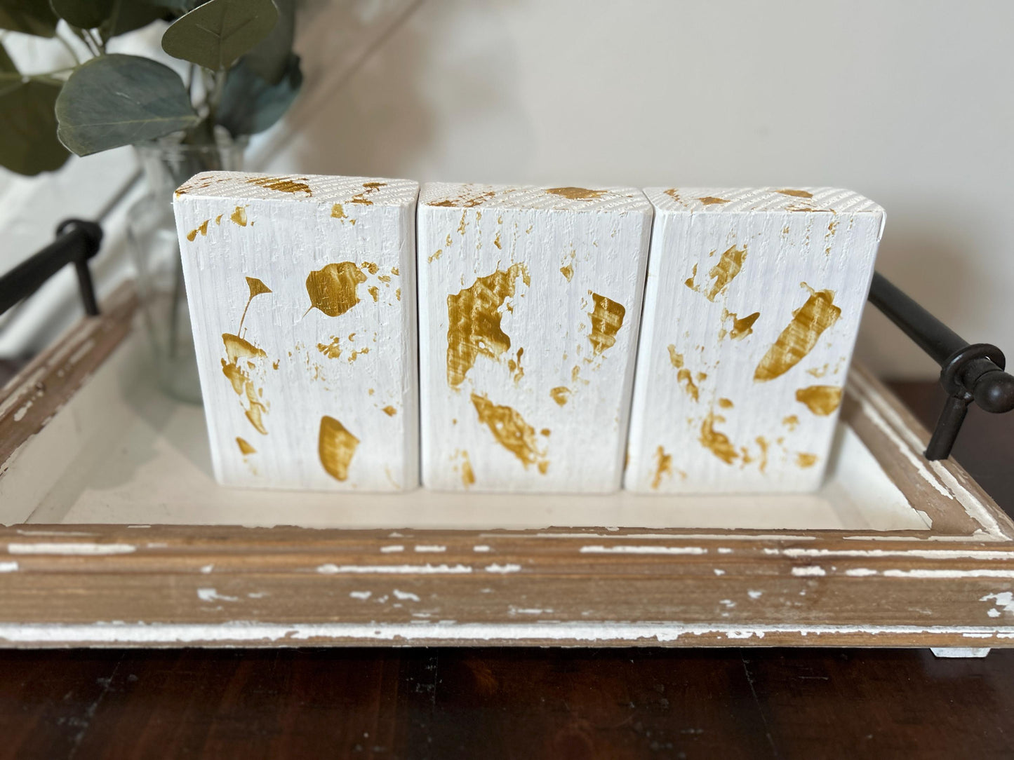 Textured Wooden Heart Blocks