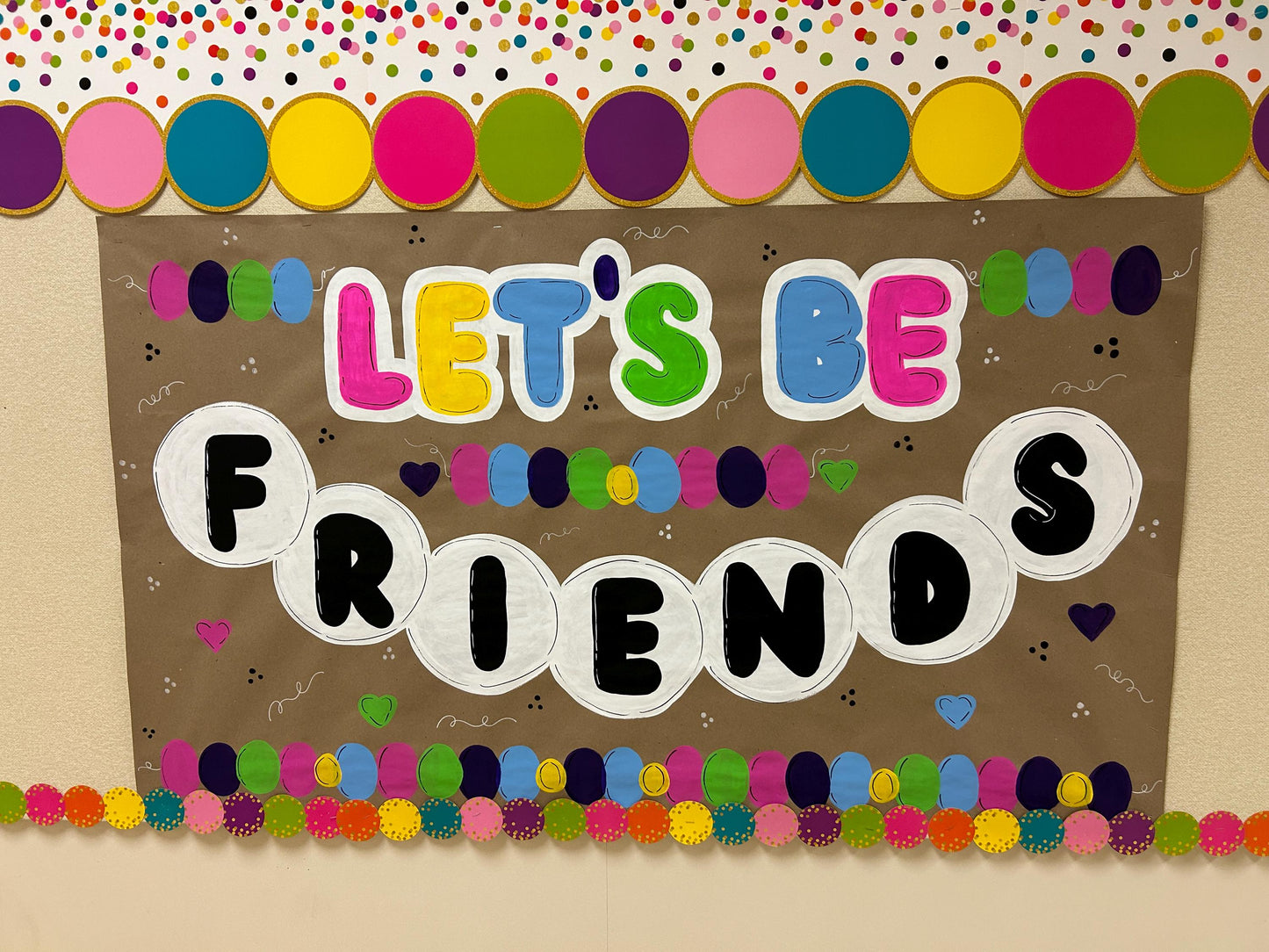 Classroom Bulletin Board Banner - Let's Be Friends