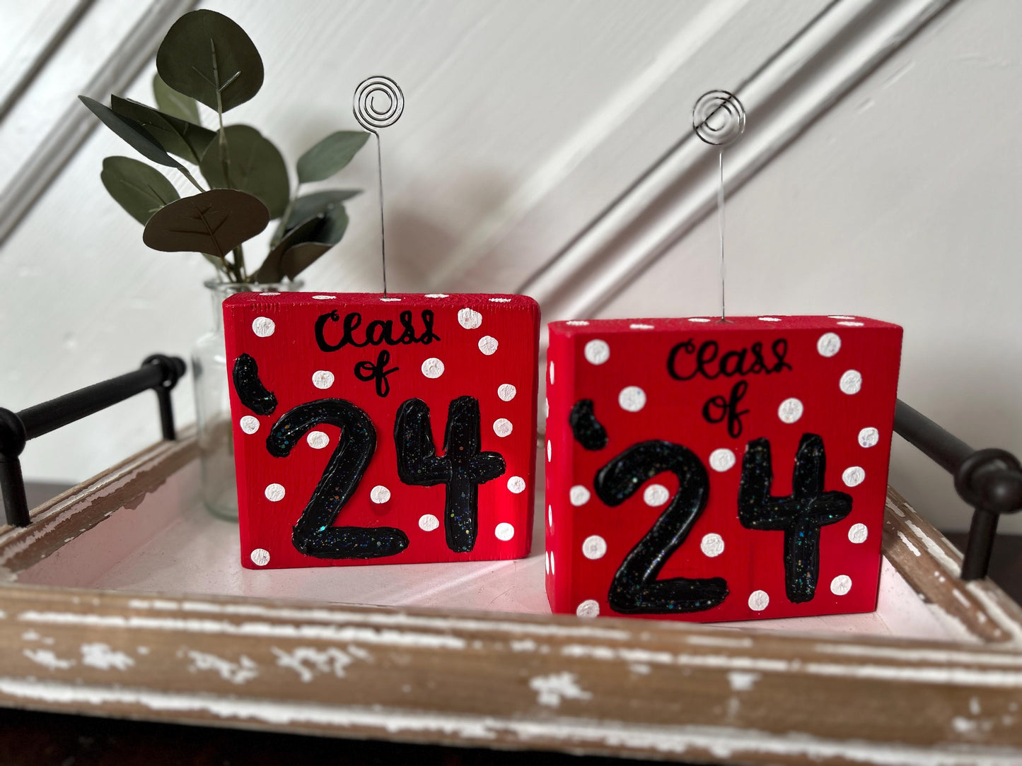 Textured Wooden Graduation Block for Pictures