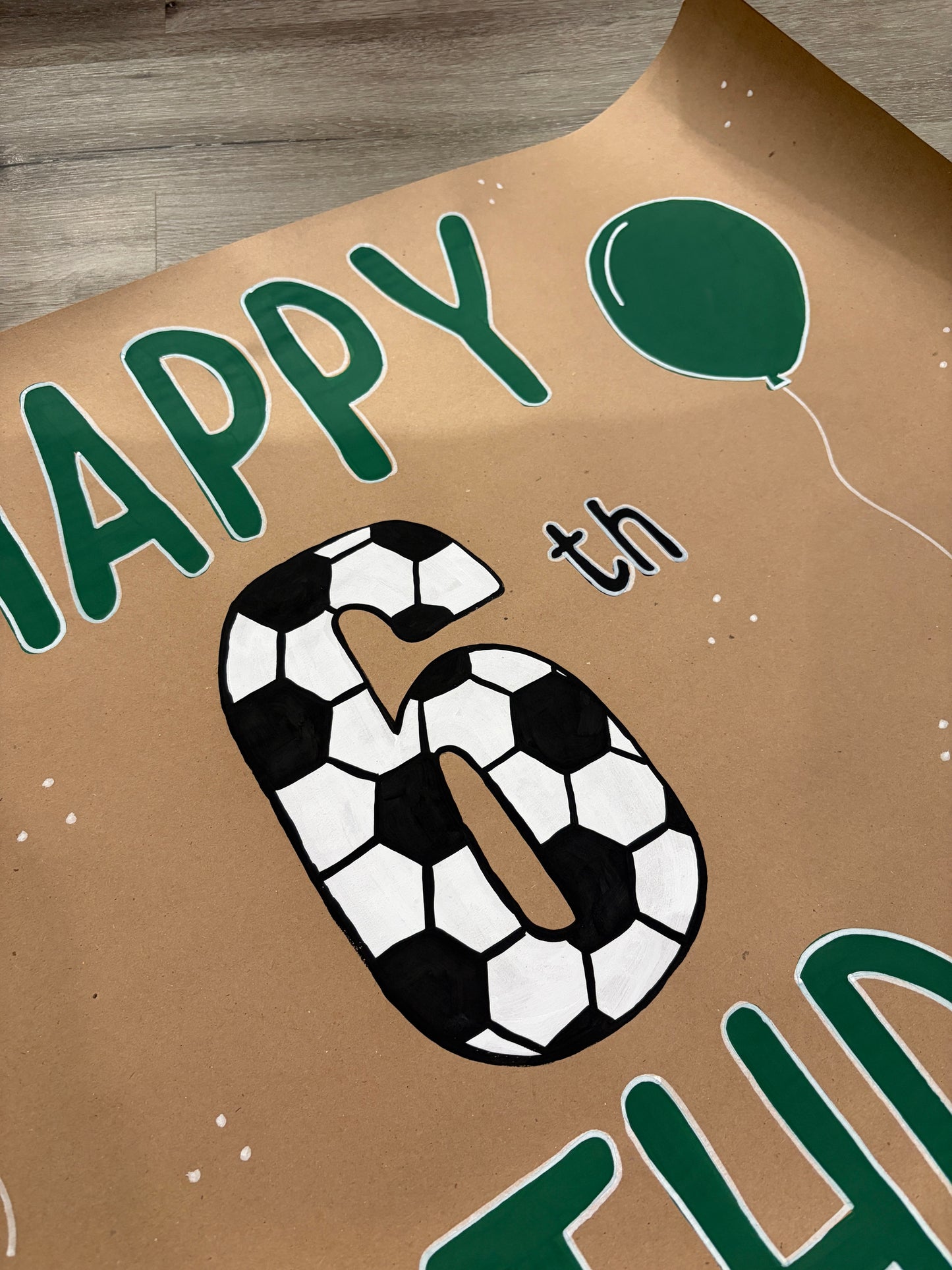 Kids Soccer Birthday Banner