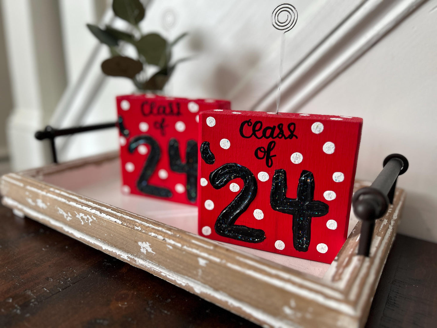 Textured Wooden Graduation Block for Pictures
