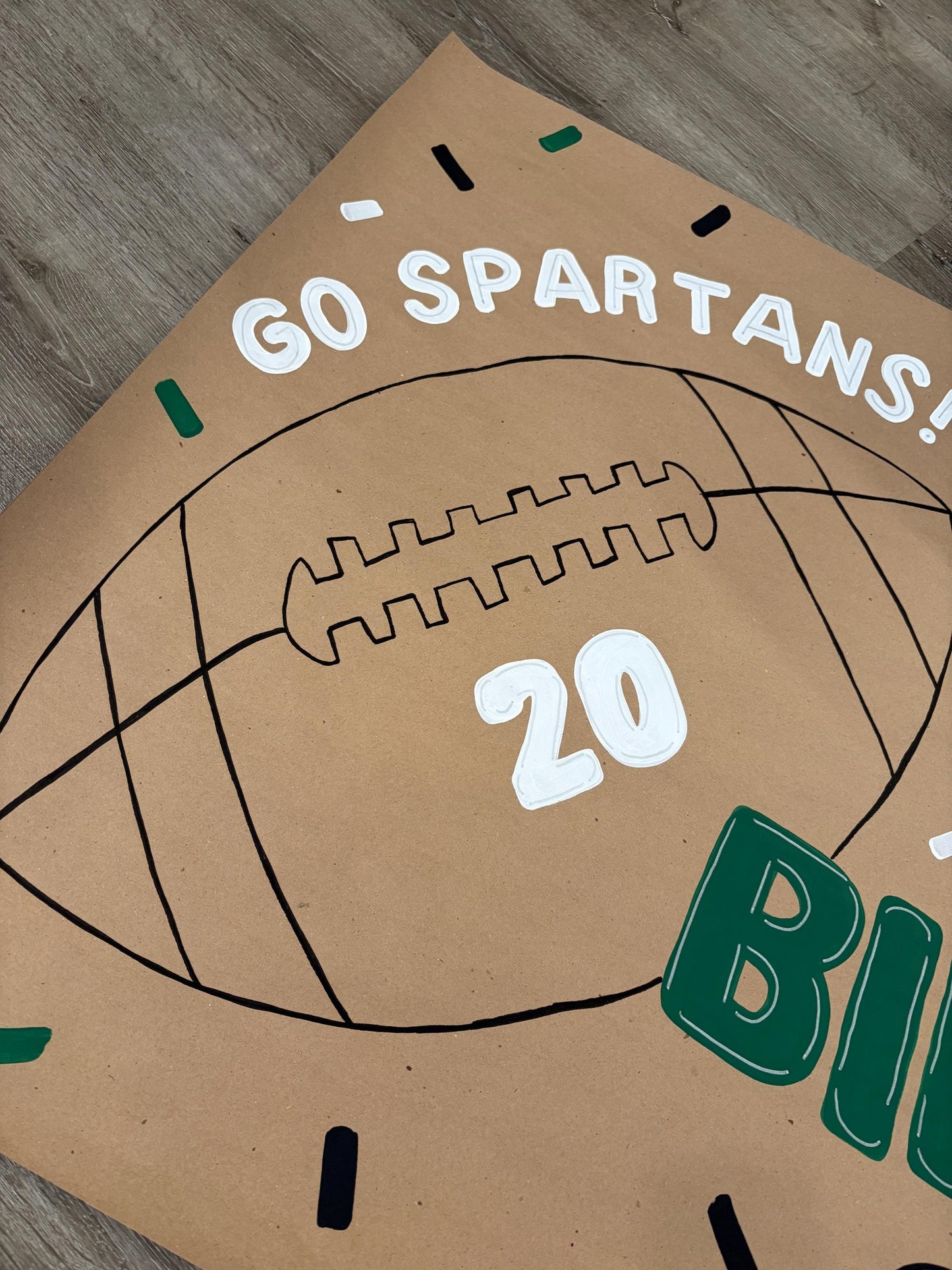 18th Birthday Football Banner