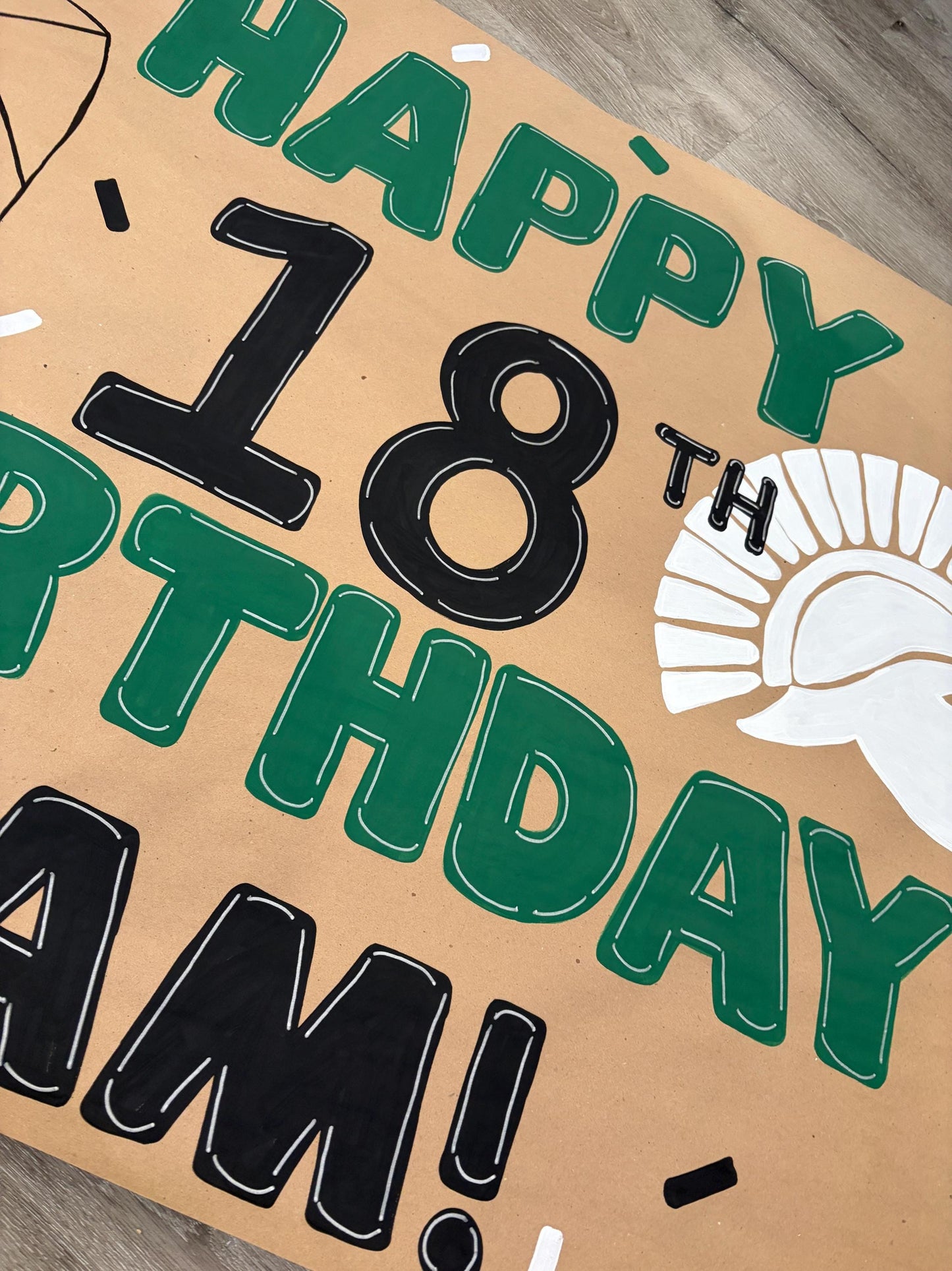 18th Birthday Football Banner
