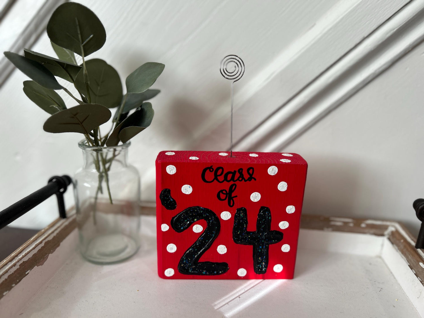 Textured Wooden Graduation Block for Pictures