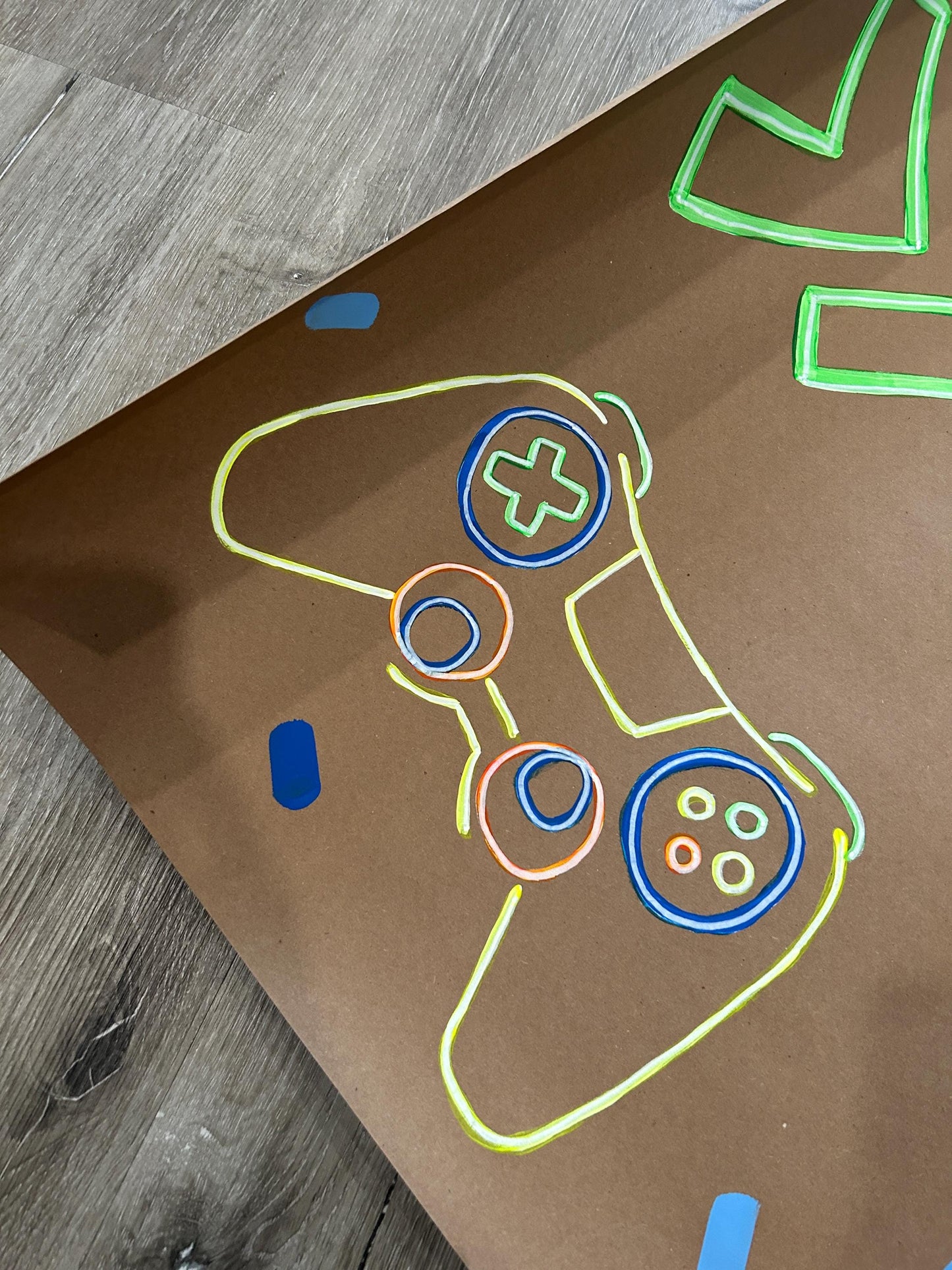 Neon Gamer Birthday Banner