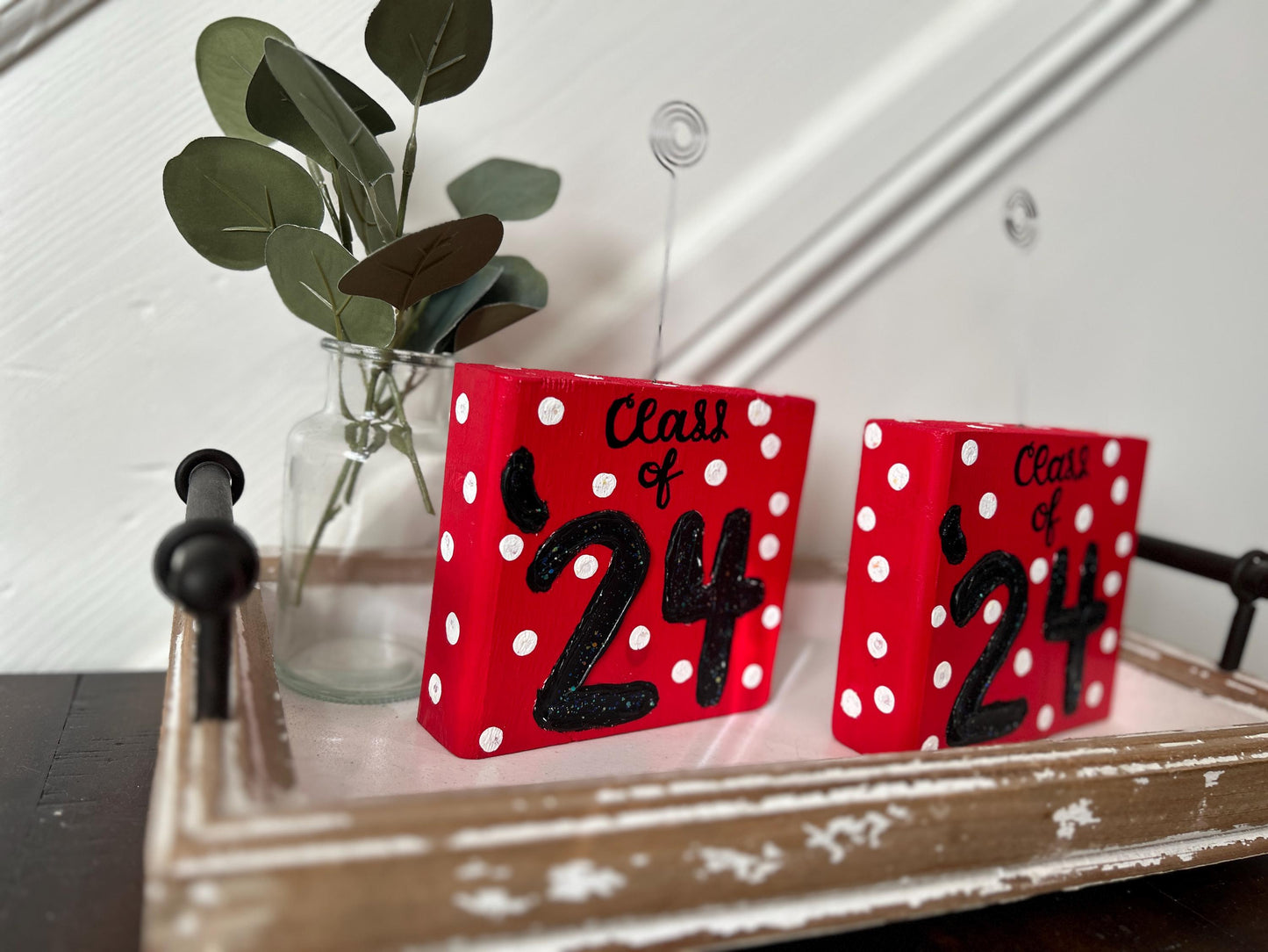 Textured Wooden Graduation Block for Pictures