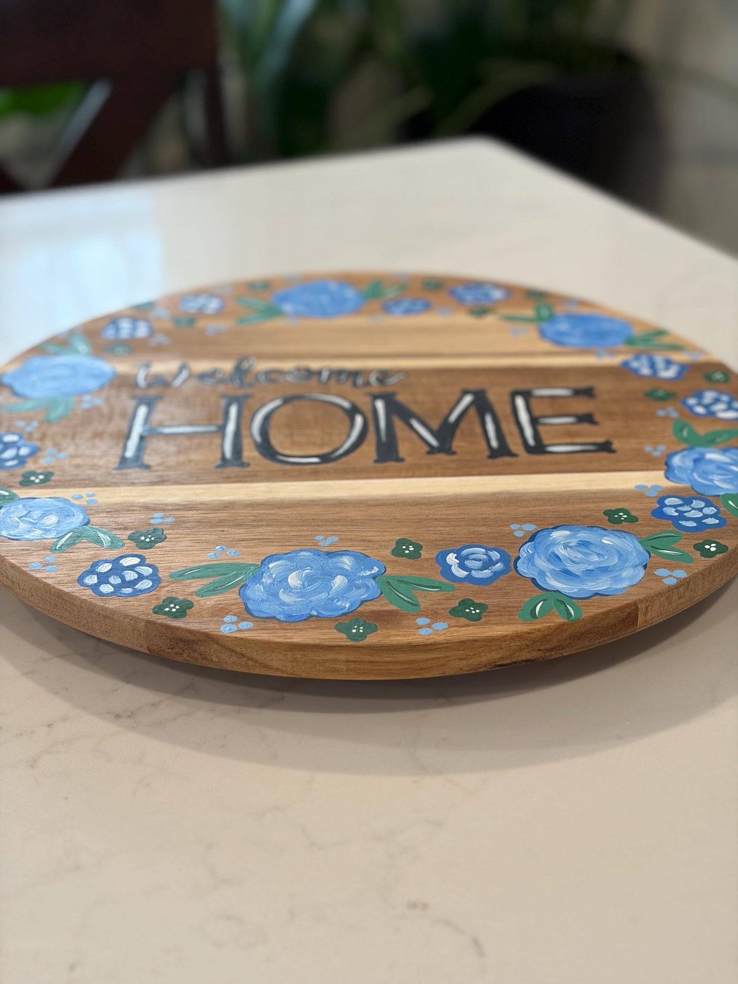 "Welcome Home" Round Turntable/ Lazy Susan