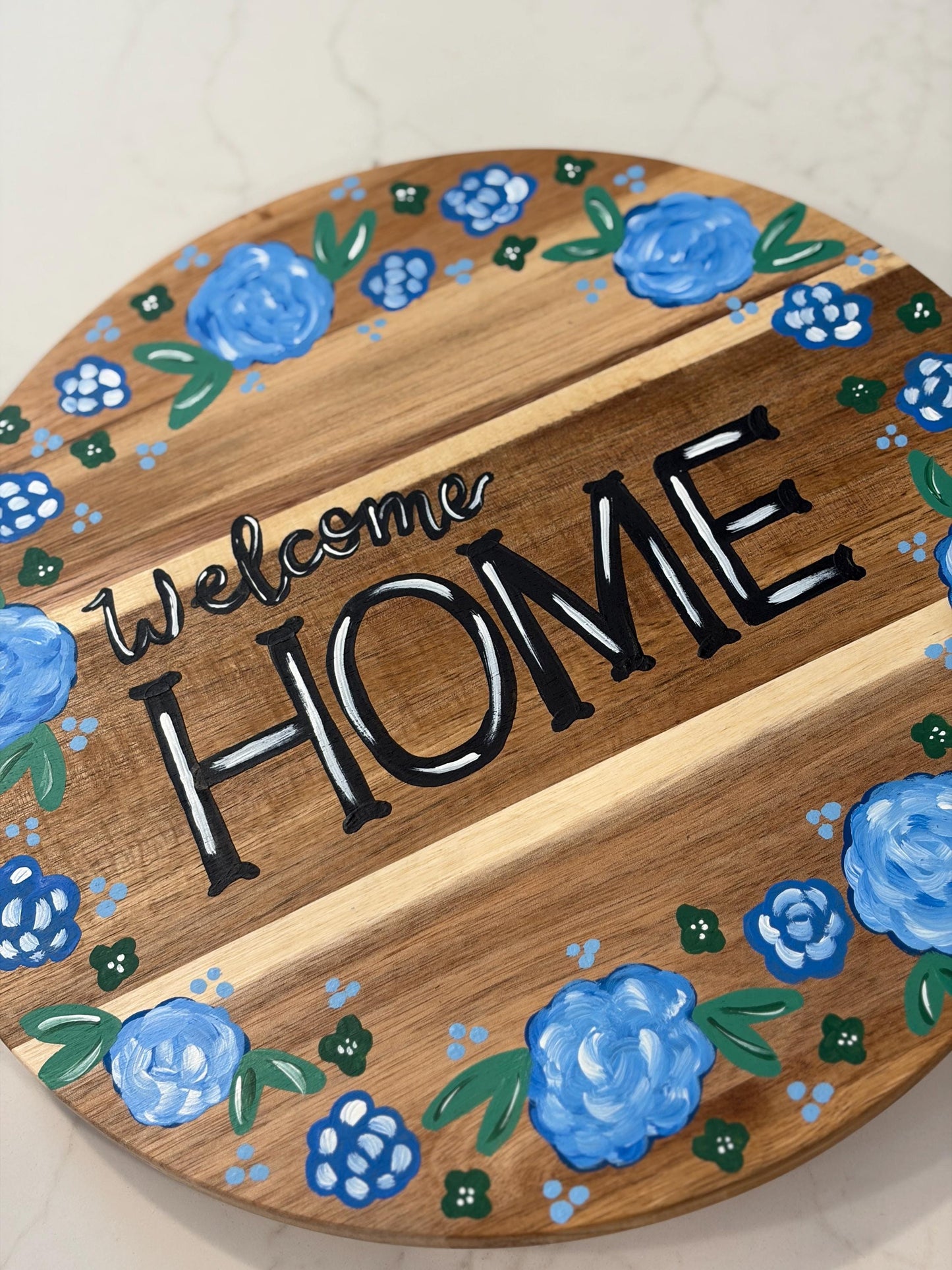 "Welcome Home" Round Turntable/ Lazy Susan