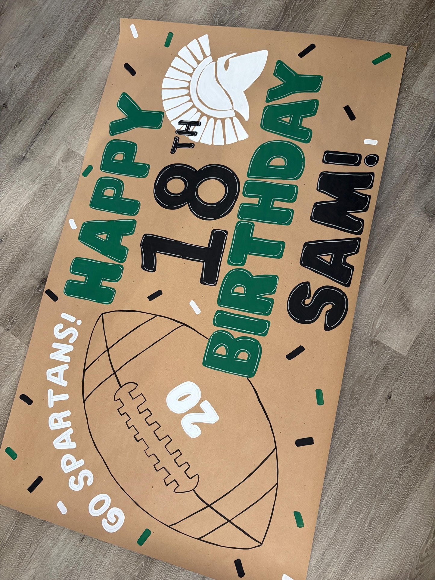 18th Birthday Football Banner