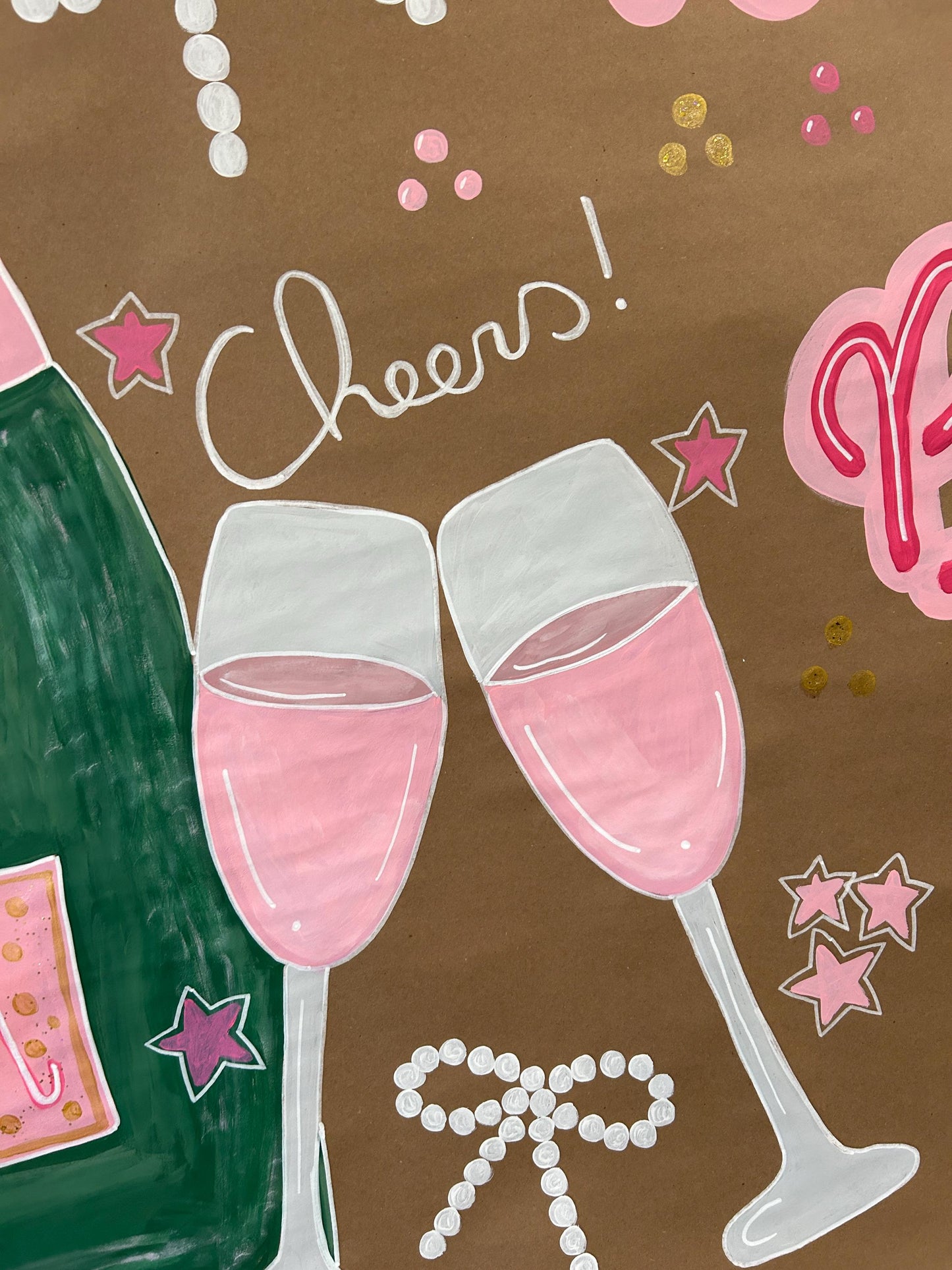21st Champagne Toast Birthday Banner