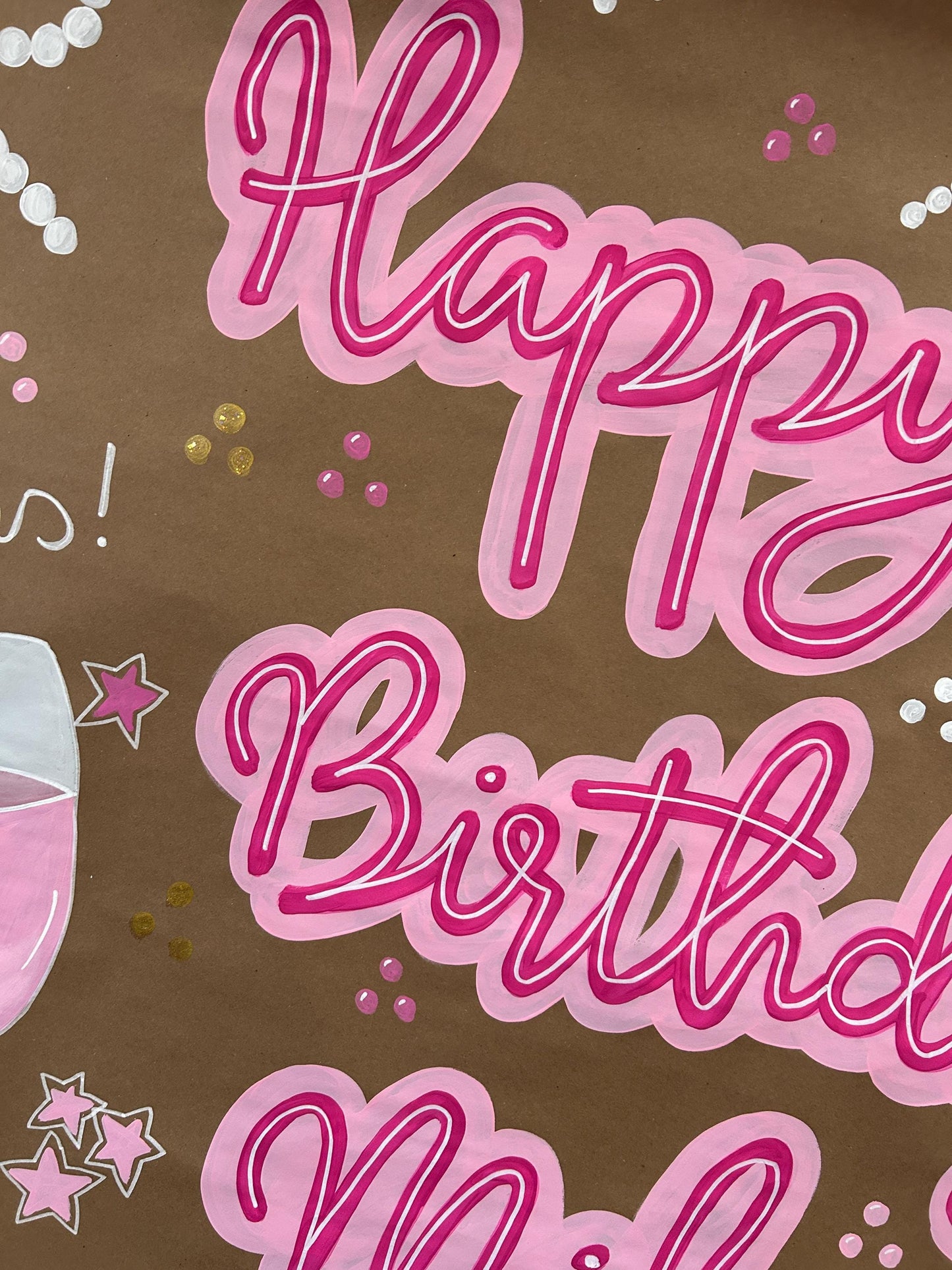 21st Champagne Toast Birthday Banner