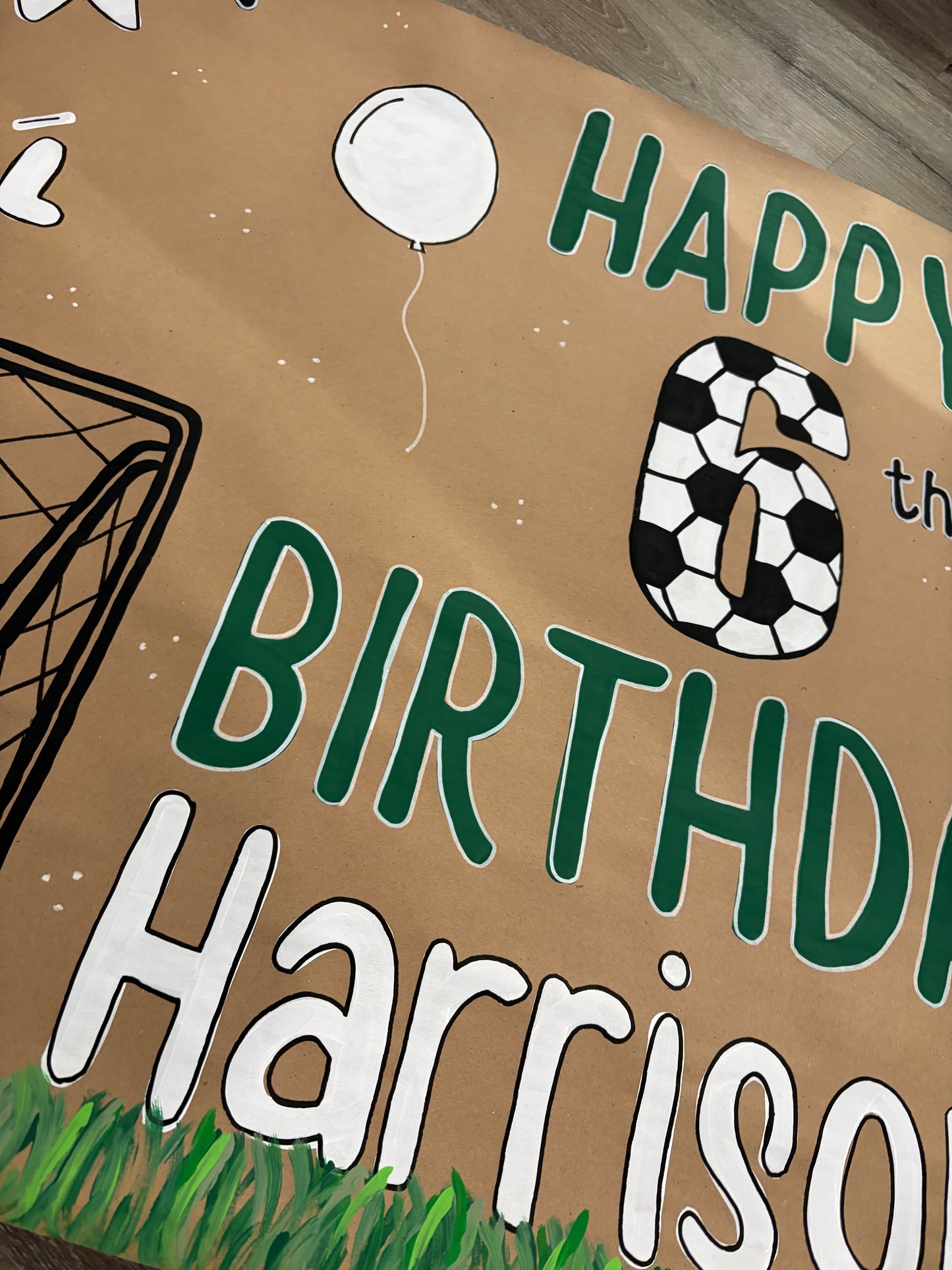 Kids Soccer Birthday Banner