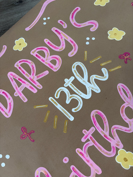 13th Birthday Girl Banner