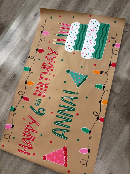 Happy Birthday Cake Banner