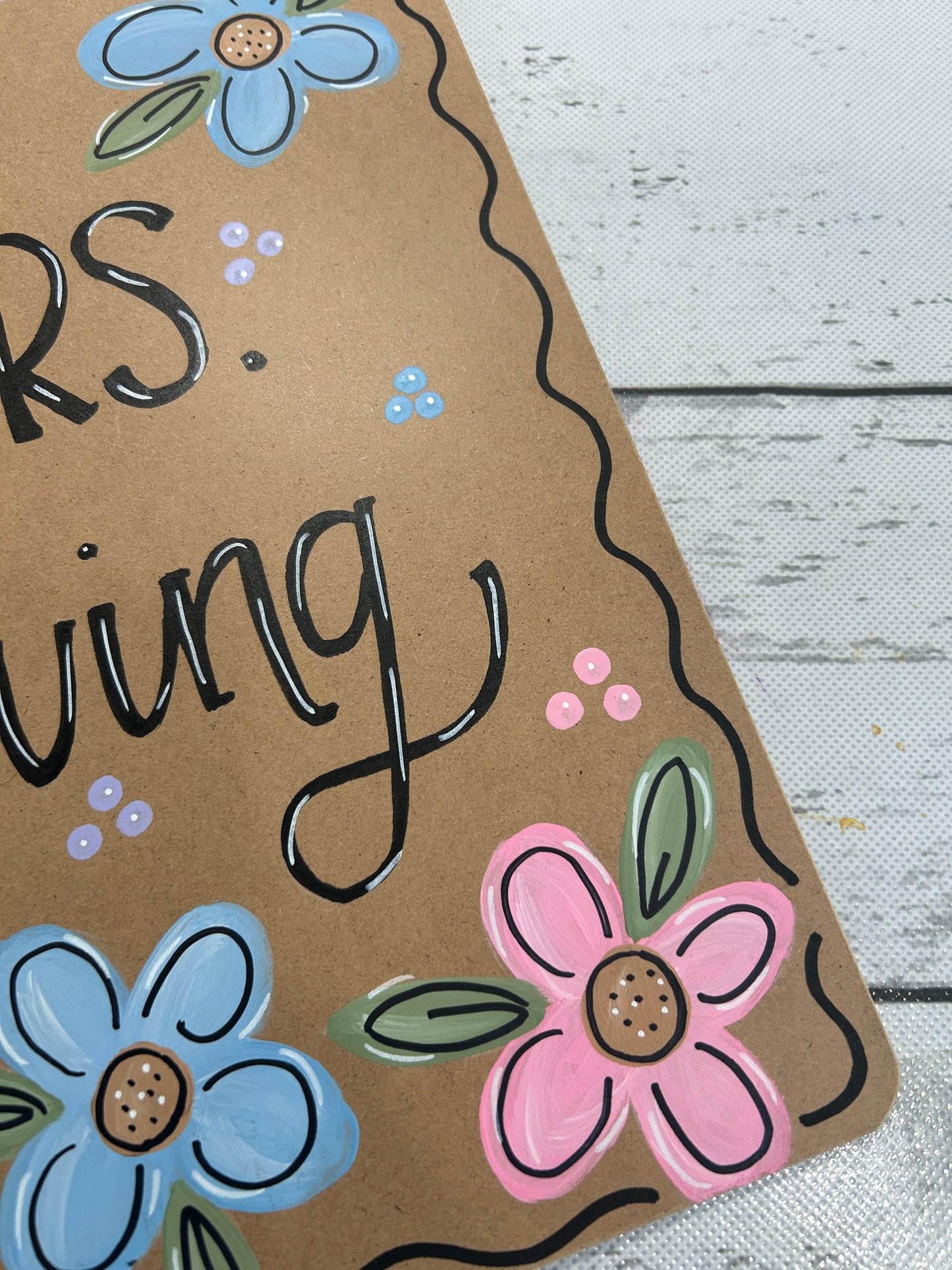 Personalized Flower Teacher Clipboard