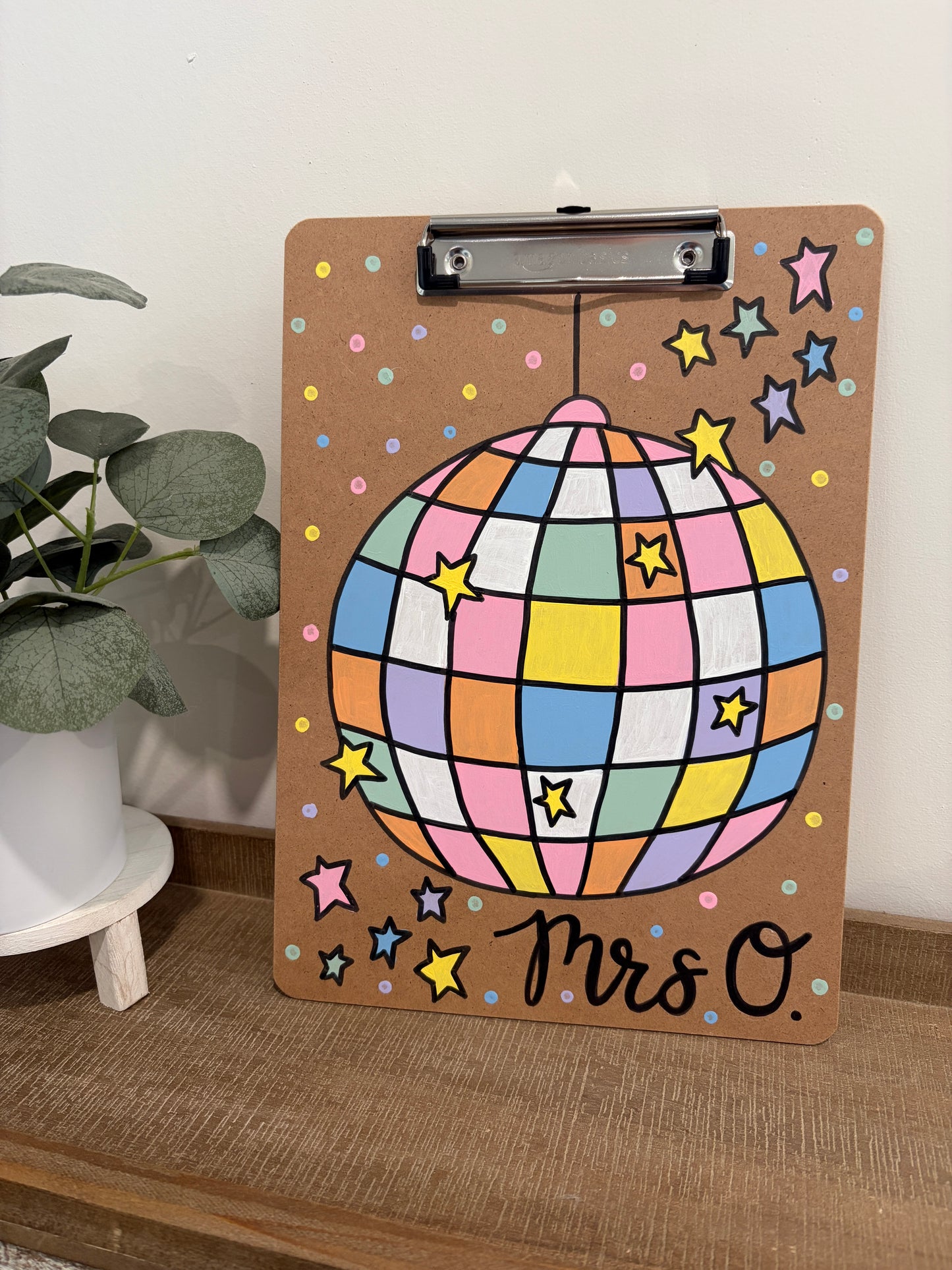 Disco Ball Teacher Clipboard