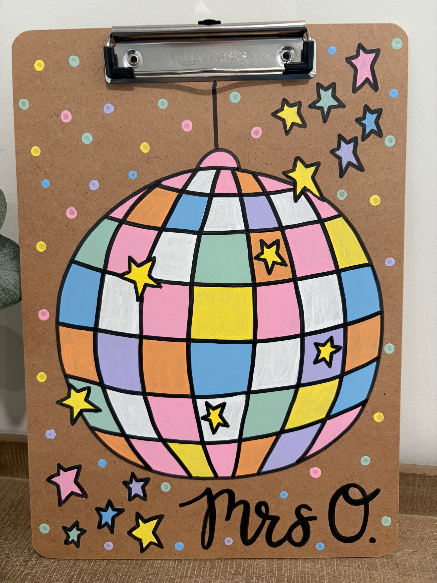 Disco Ball Teacher Clipboard
