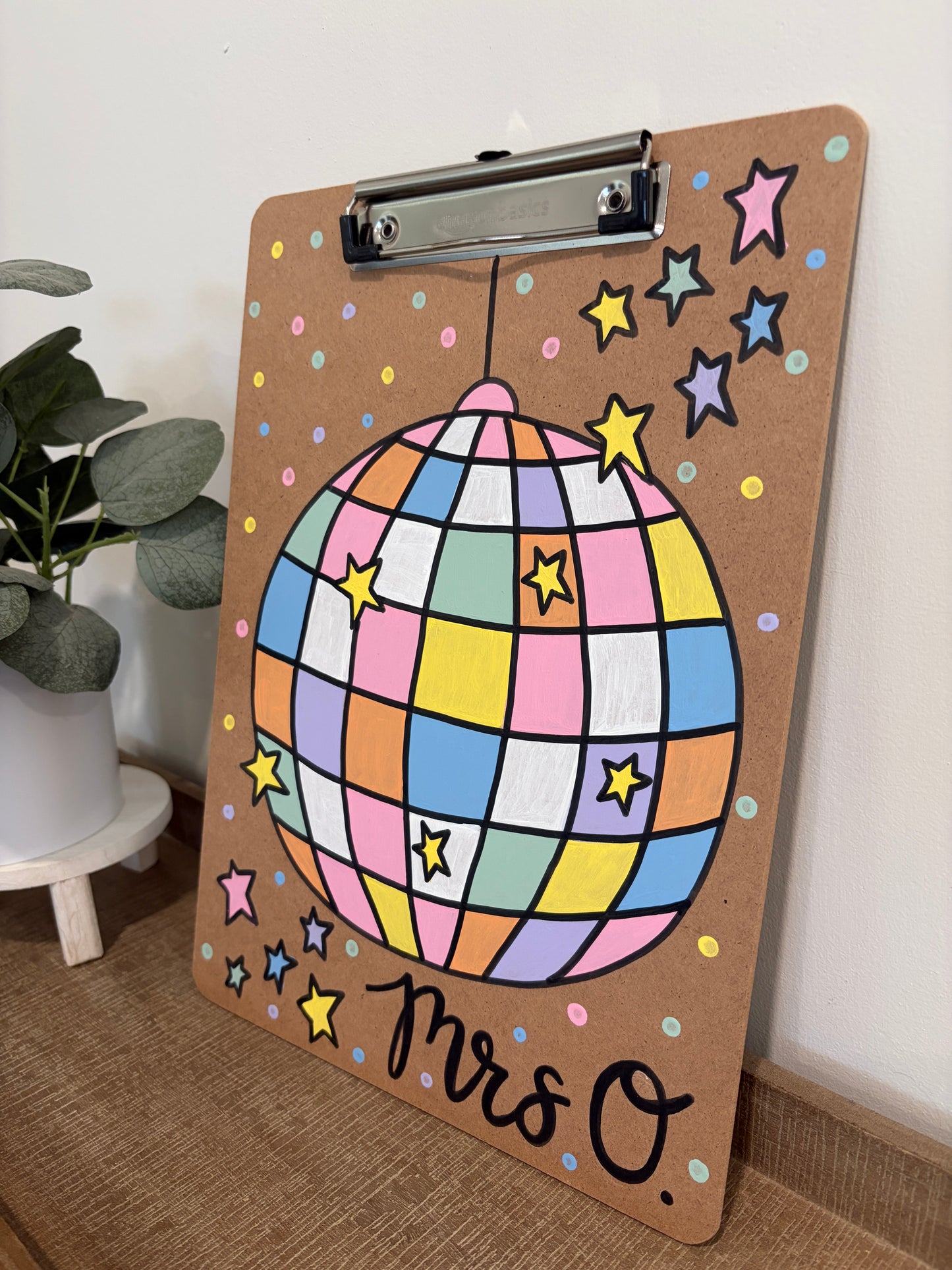 Disco Ball Teacher Clipboard