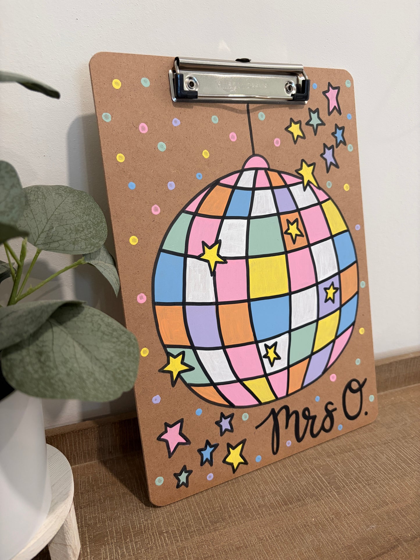 Disco Ball Teacher Clipboard