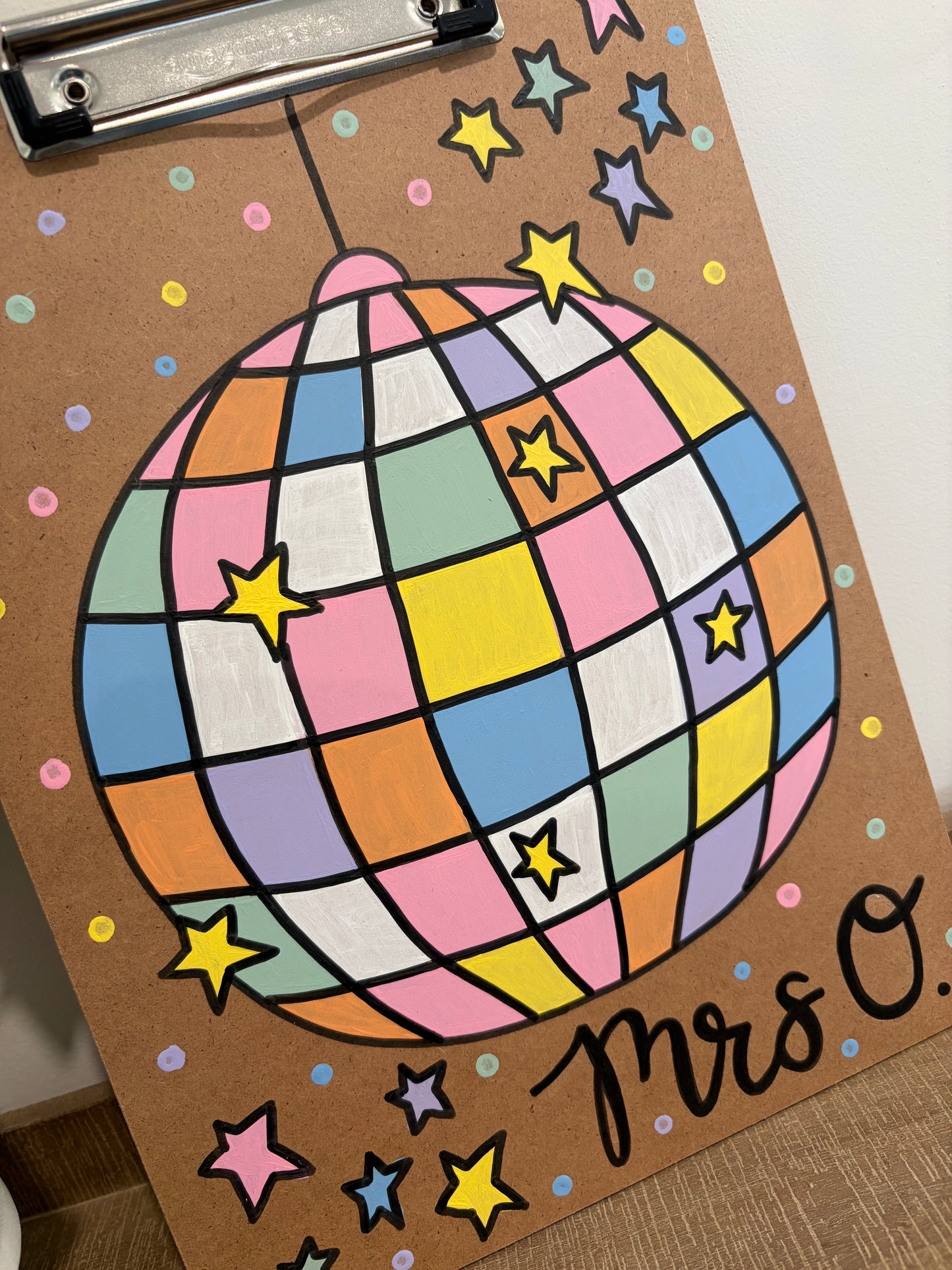 Disco Ball Teacher Clipboard