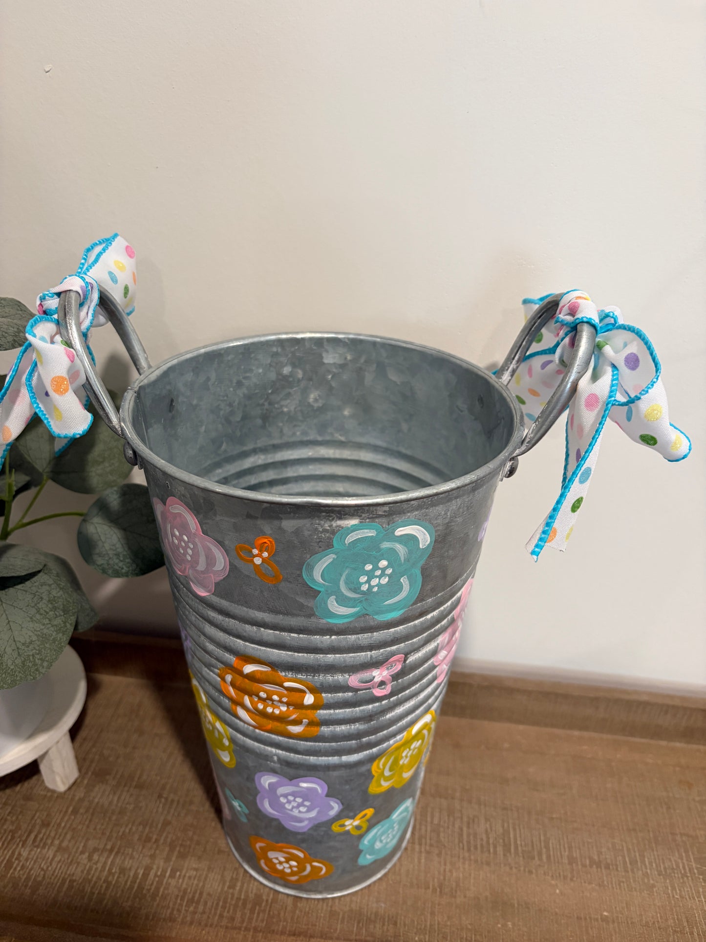 Galvanized Floral Bucket