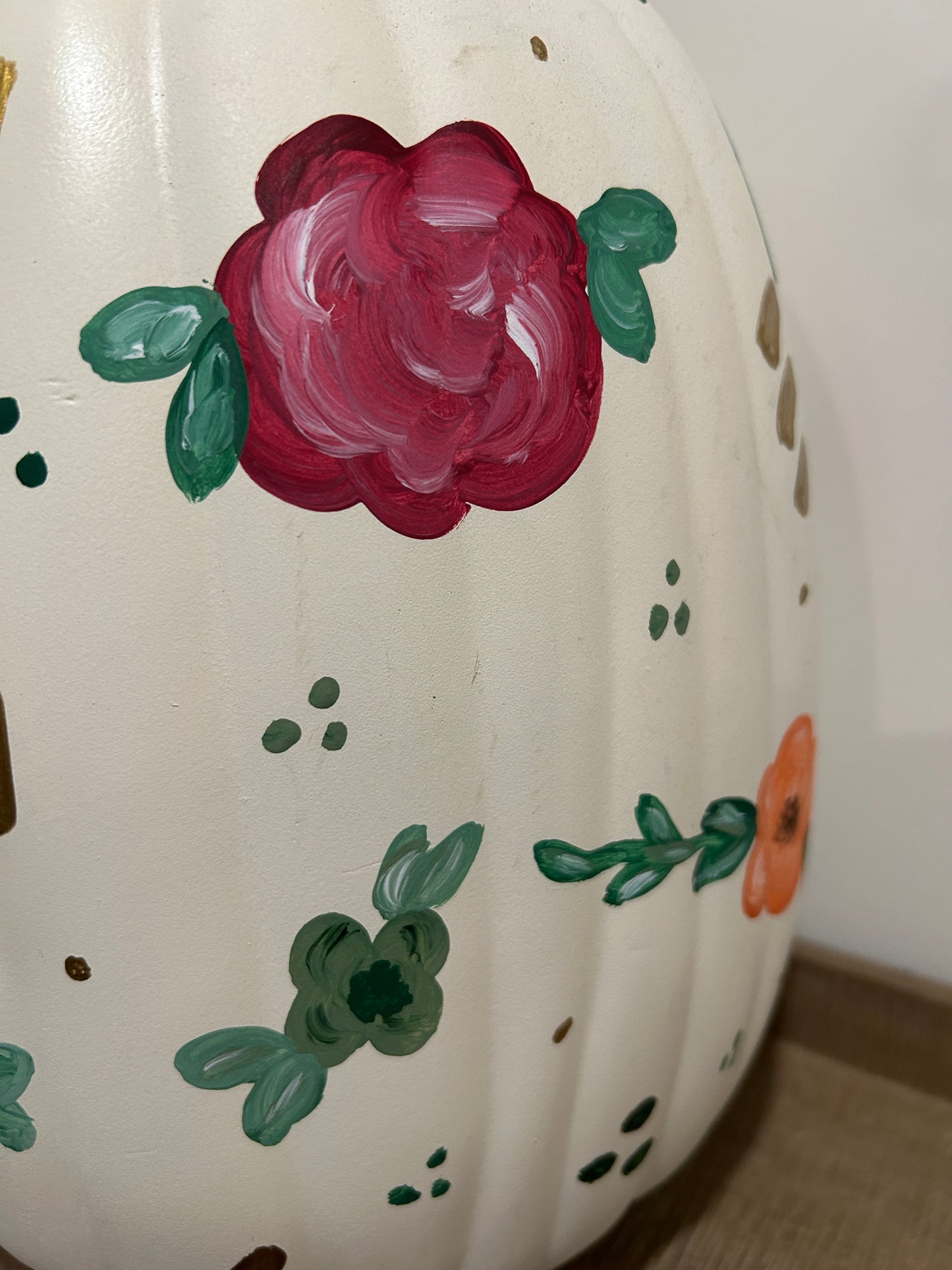 Personalized Floral Pumpkin