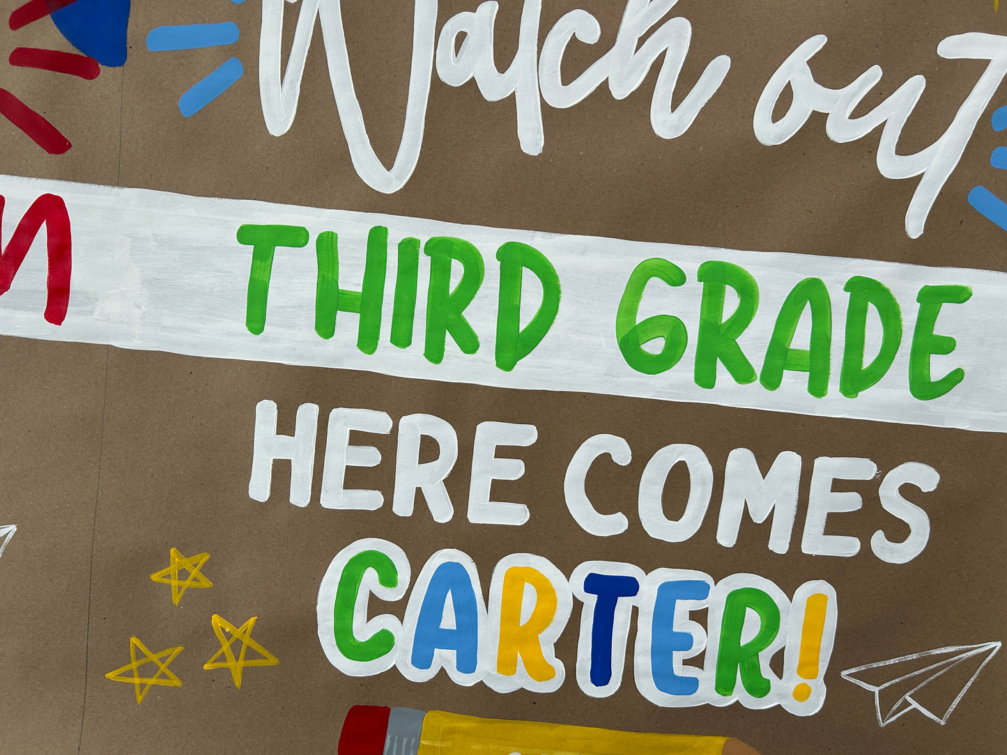Back to School Mini Banner - Boy