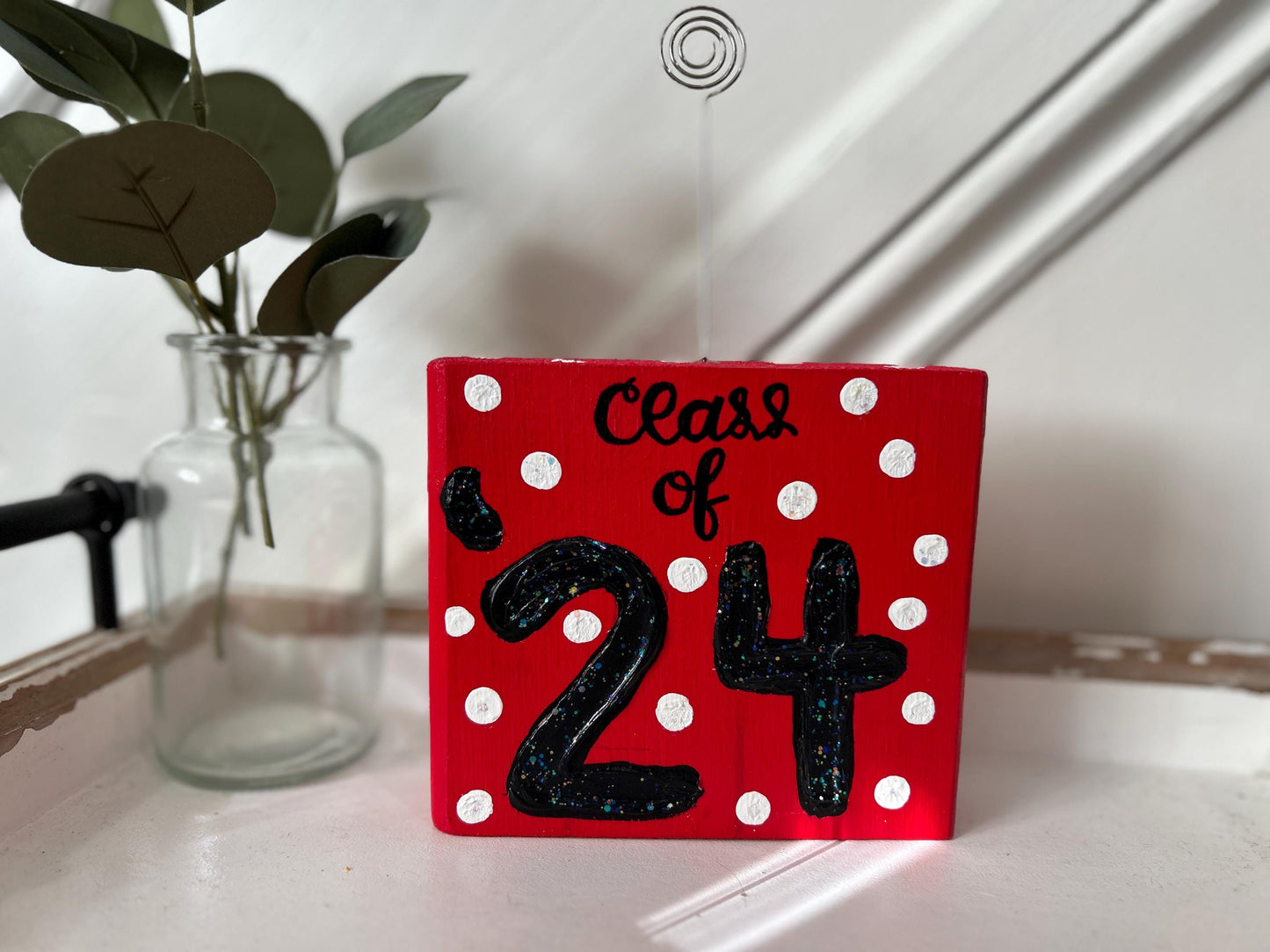 Textured Wooden Graduation Block for Pictures