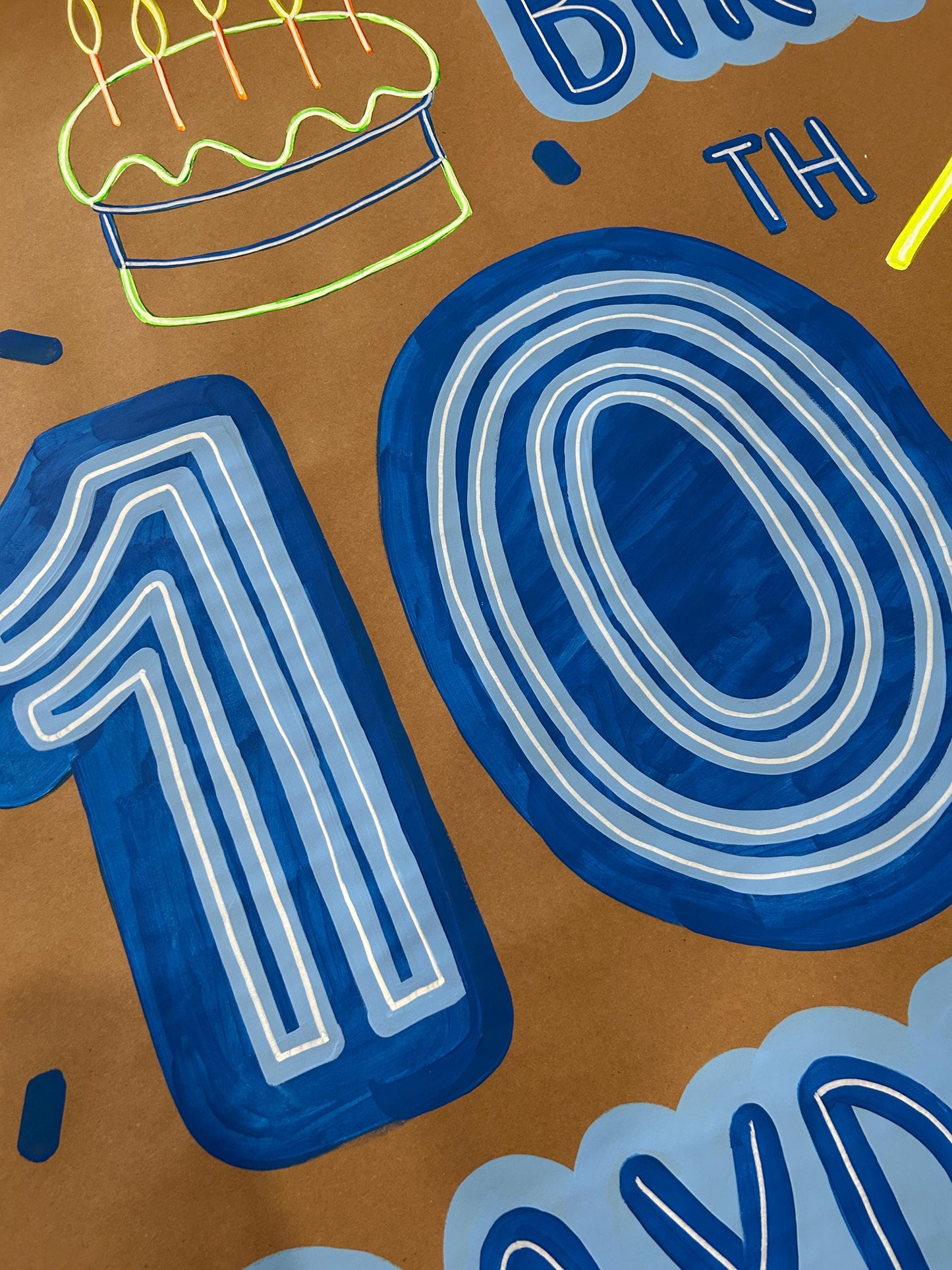 Neon Gamer Birthday Banner