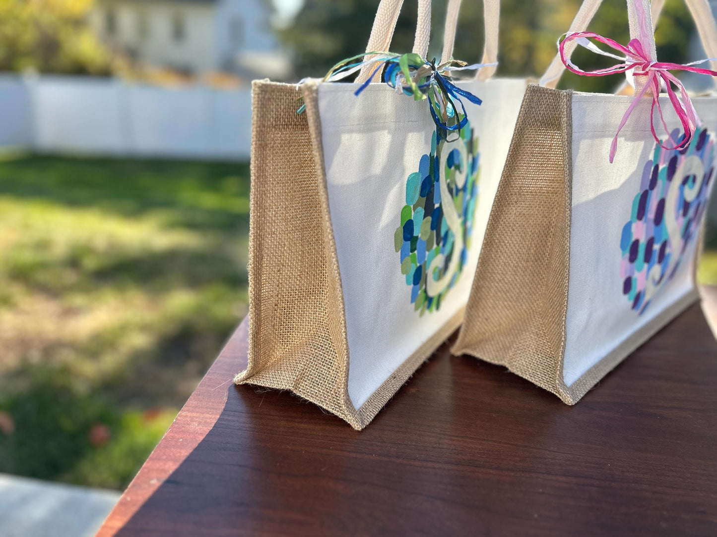 Initial Canvas Tote Bag