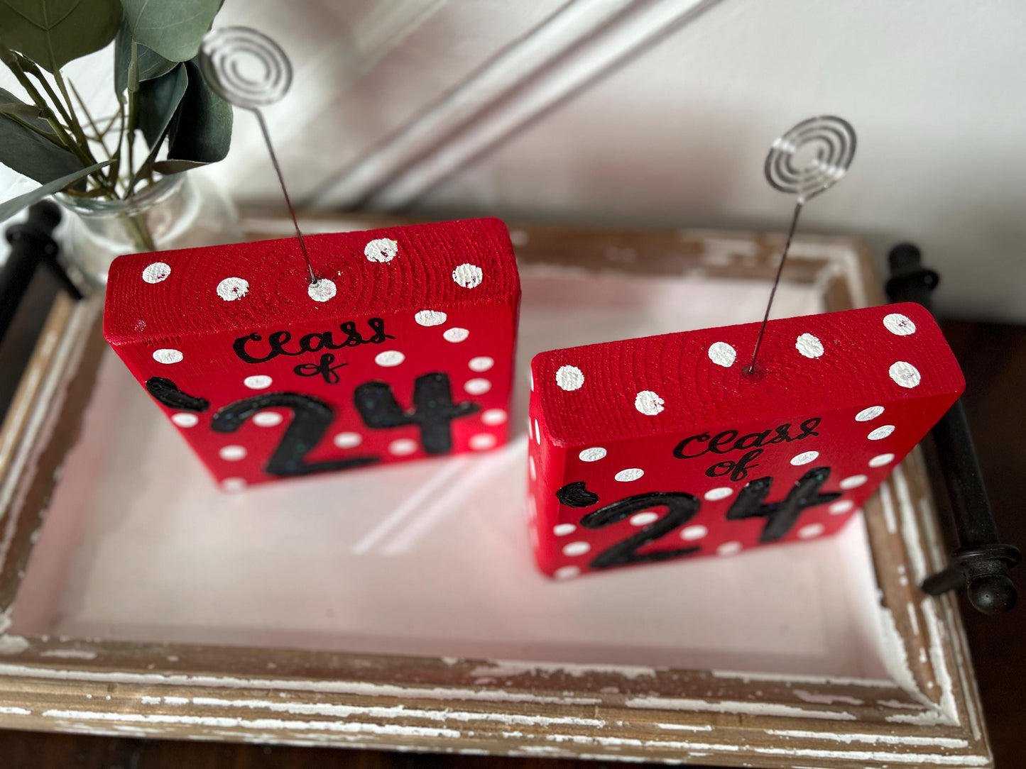 Textured Wooden Graduation Block for Pictures
