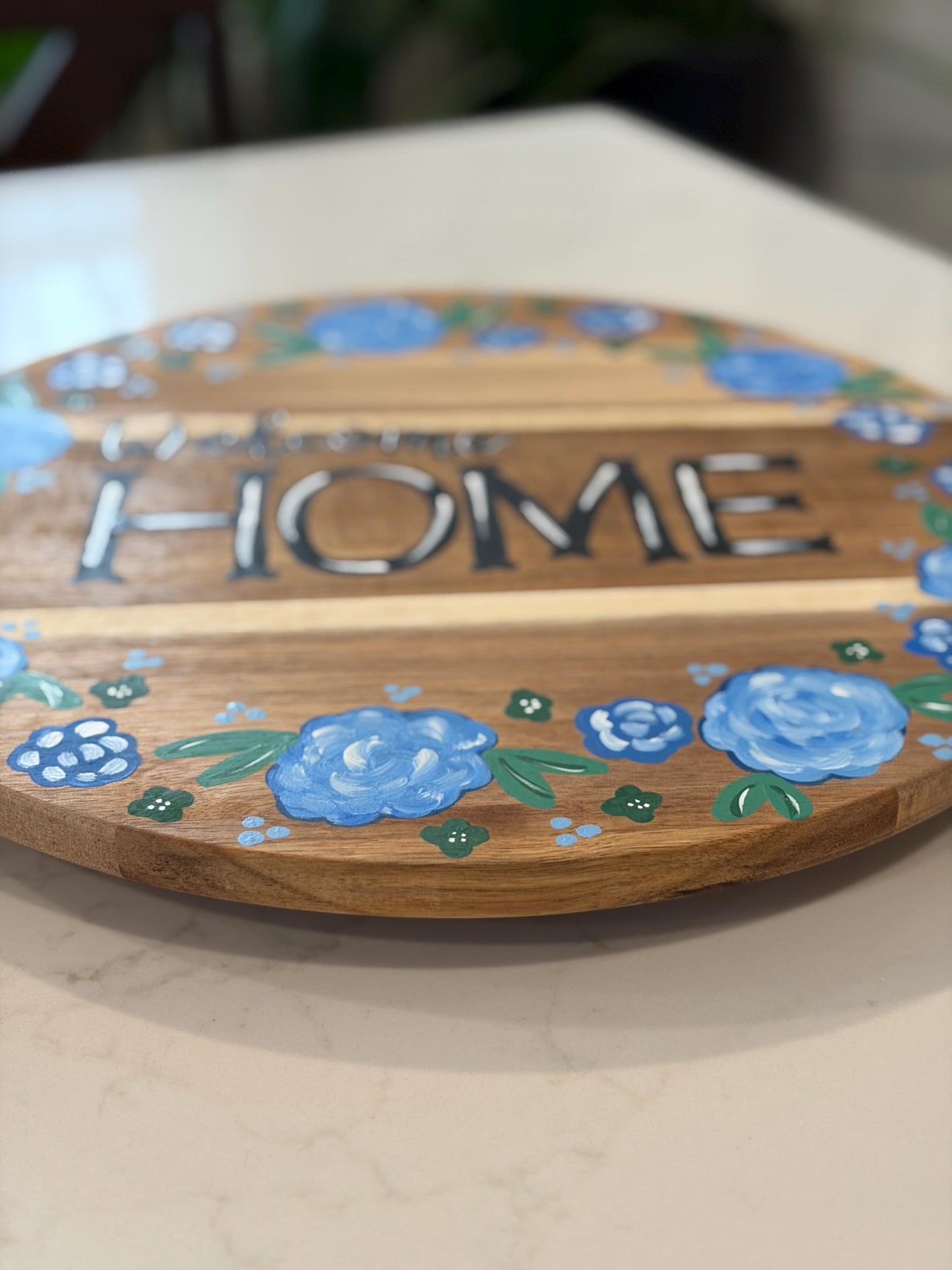 "Welcome Home" Round Turntable/ Lazy Susan