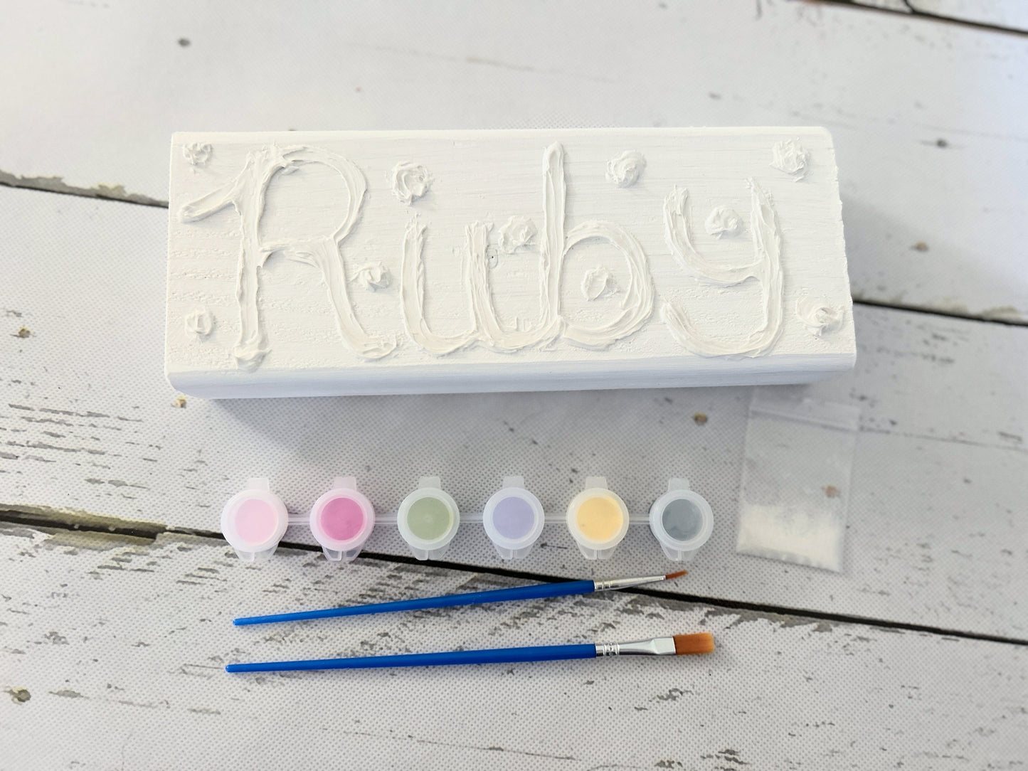 Textured Block Paint Kits with Name
