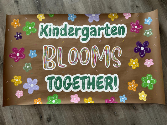 Kindergarten Blooms Together Banner